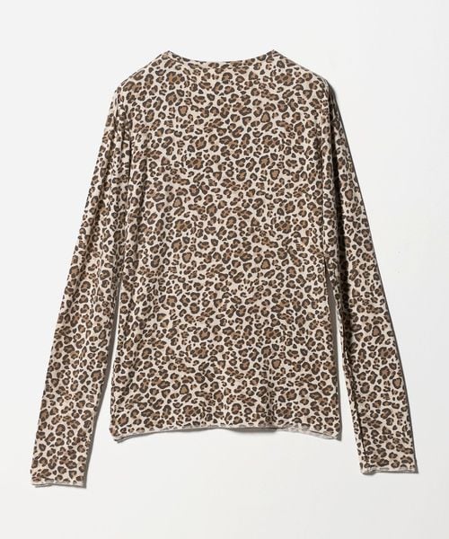 6(ROKU)＞レオパード クルーネック プルオーバー