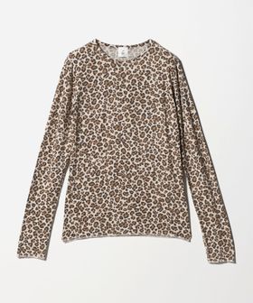 6(ROKU)/＜6(ROKU)＞レオパード クルーネック プルオーバー/Tシャツ / カットソー