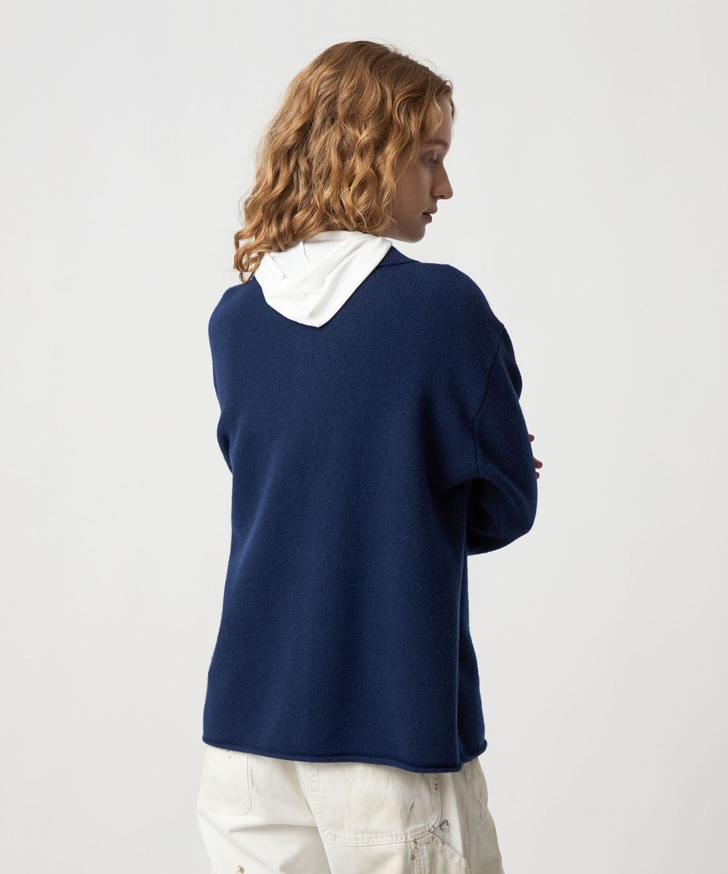 6(ROKU)＞コットンシルク フードデザイン プルオーバー