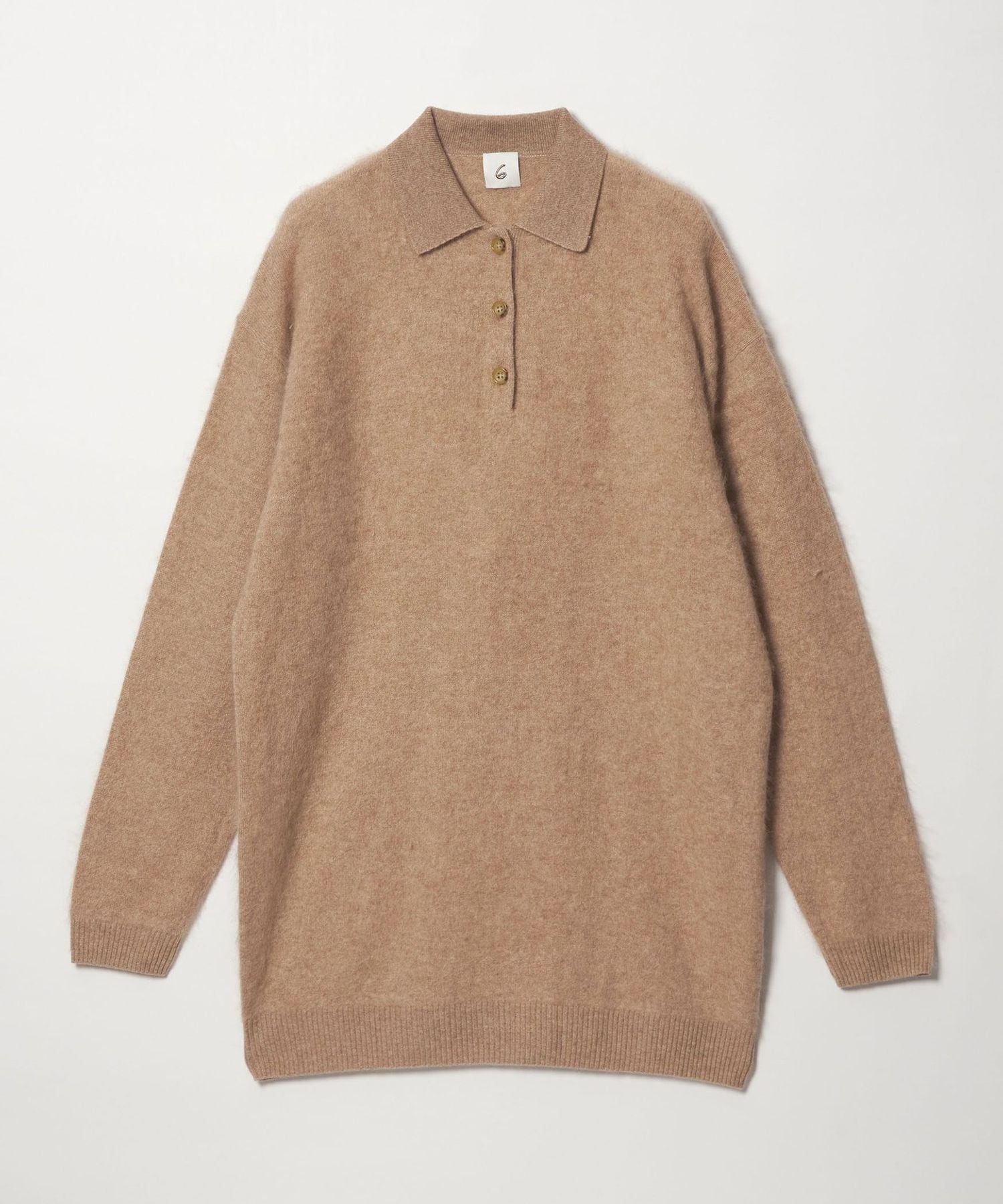 6(ROKU)＞カシミヤ ポロニット チュニック