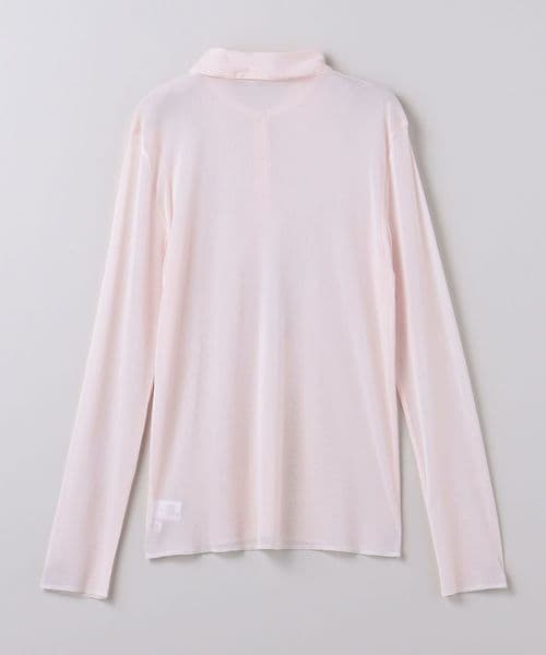 ６ROKUロク◼︎ナイロンチュールポロシャツ/シアーカットソー◼︎ライトブルー 8600024F0102_m1_a020.jpg