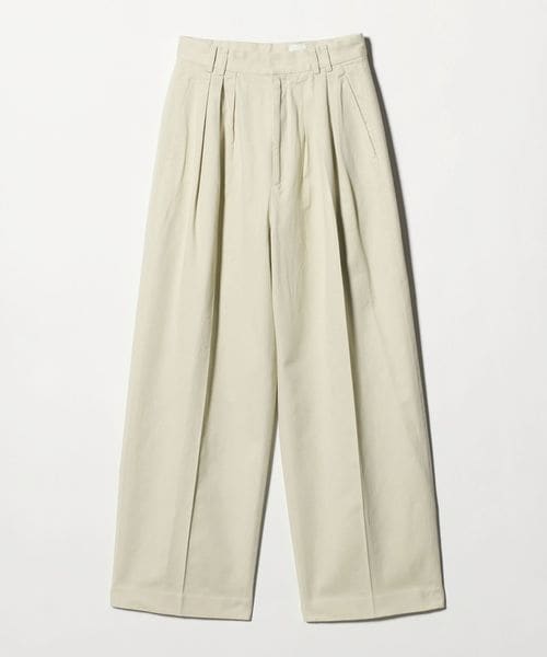 6(ROKU)/＜6(ROKU)＞コットンレーヨン タックパンツ/スラックス