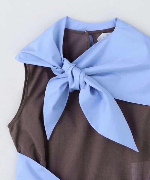 SUPER YAYA＞SCARF IN BICOLOR TOPS/トップス