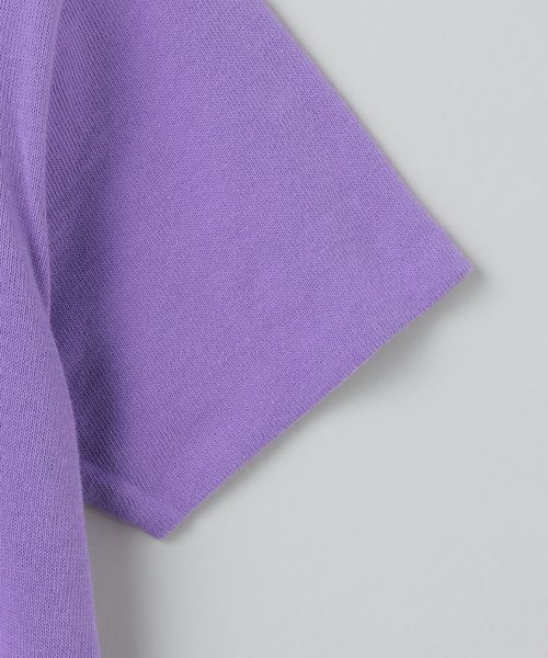 6(ROKU)＞オーガニックコットン カラー ショートスリーブ ニット