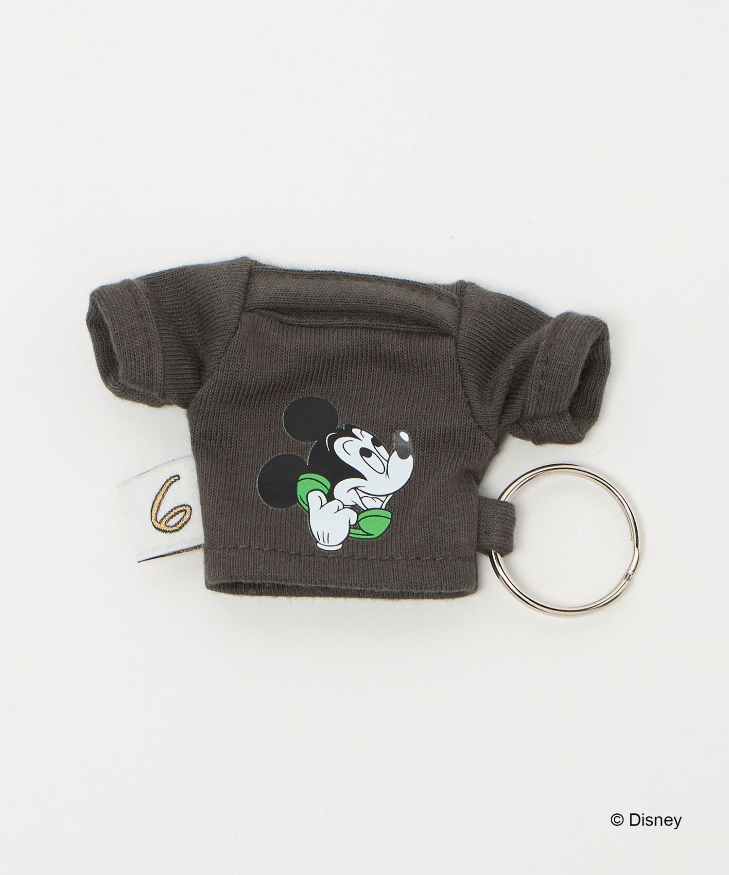 新品未使用 roku ミッキーT Lサイズ グレー 6(ROKU) tシャツ 「6(ROKU)」MICKEY/Tシャツ レディース