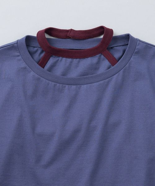 6(ROKU)＞レイヤード ホルターネック＆Tシャツ