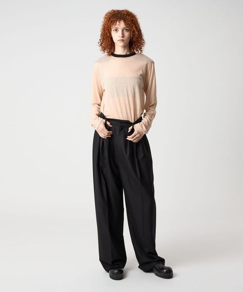 ＜6(ROKU＞タックパンツ オリーブ　★美品★ BEAUTY&YOUTH UNITED ARROWS｜<6(ROKU>タックパンツ オリーブ