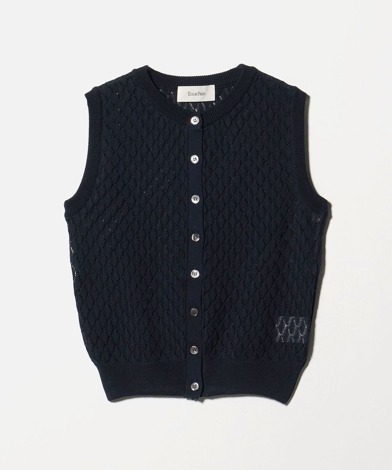 別注】＜Ernie Palo for 6＞OPEN WORK KNIT VEST/ニットベスト