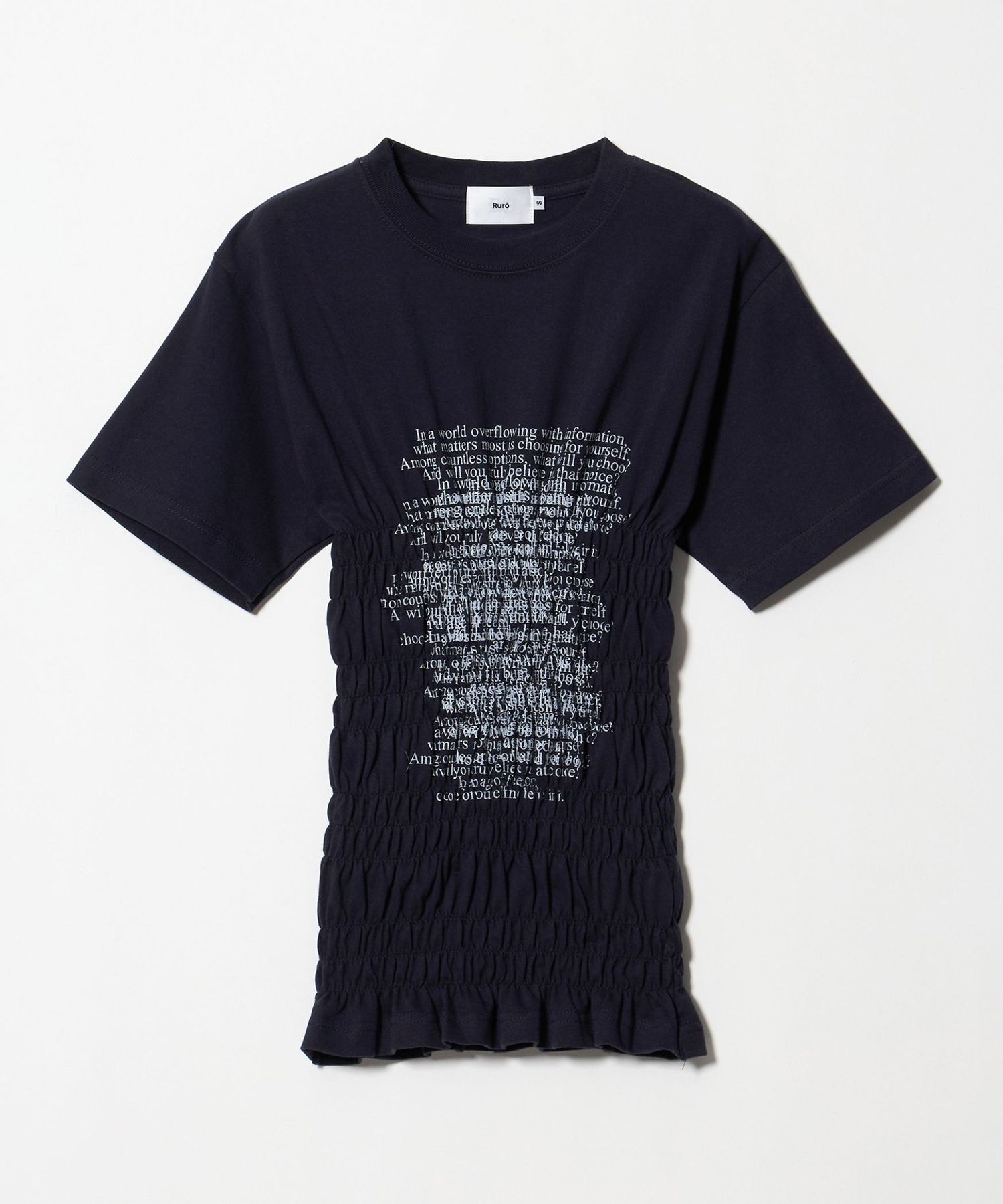 roku 6 Ruro × roku 6 SHIRRING Tシャツ 別注】＜Ruro for 6＞SHIRRING TEE/Tシャツ