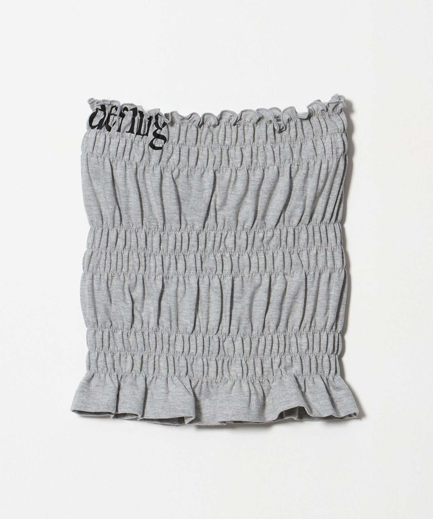 別注】＜Ruro for 6＞SHIRRING TUBE TOP GRAY/チューブトップ