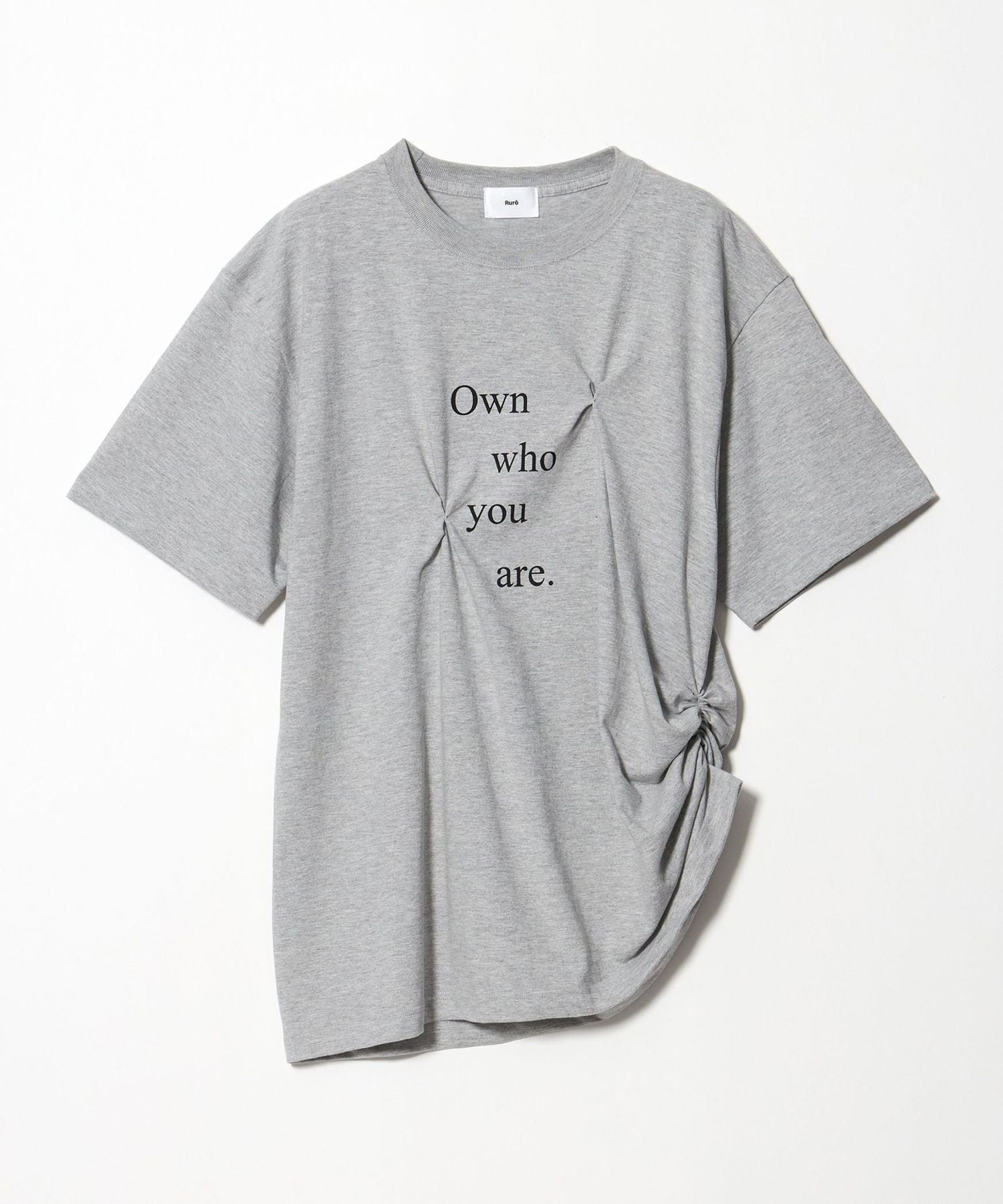 別注】＜Ruro for 6＞PINCH TEE GRAY/Tシャツ