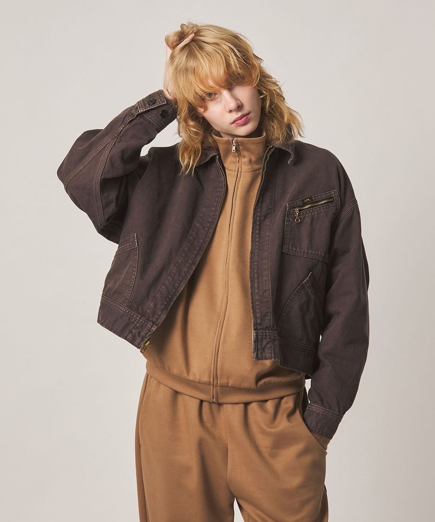 別注】＜Lee for 6＞ZIP UP BLOUSON BROWN/ジャケット