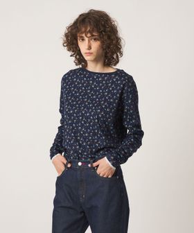 6(ROKU)/ ＜6(ROKU)＞コットン フラワープリント ロングスリーブ トップス/Tシャツ / カットソー