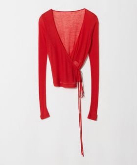 Ernie Palo/＜Ernie Palo＞SHEER RIB TIE CARDIGAN/カーディガン/カーディガン / ボレロ