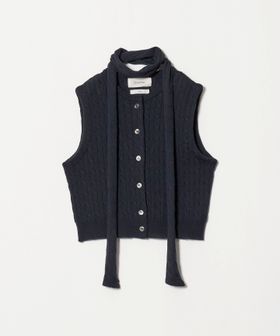 Ernie Palo/＜Ernie Palo × TAN＞CABLE KNIT VEST WITH SCALF/ニット/ベスト