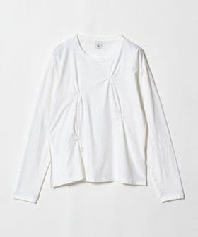 6(ROKU)/＜6(ROKU)＞コットン タック ロングスリーブ Tシャツ/Tシャツ / カットソー