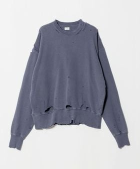 KURO/【別注】＜KURO for 6＞MORE DAMAGE CREW NECK SWEAT/スウェット/スウェット / パーカー