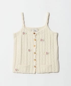 Pillings/＜pillings＞BLOOMING  CABLE CAMISOLE/ニットキャミソール/ベスト