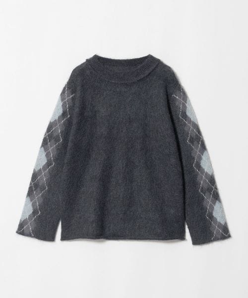 PERVERZE/＜PERVERZE＞ARGYLE LINE KNIT TOP/ニット/ニット / セーター