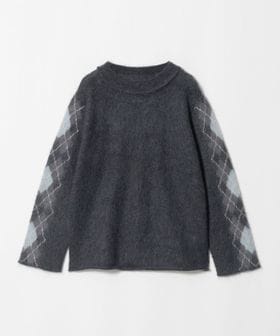 PERVERZE/＜PERVERZE＞ARGYLE LINE KNIT TOP/ニット/ニット / セーター