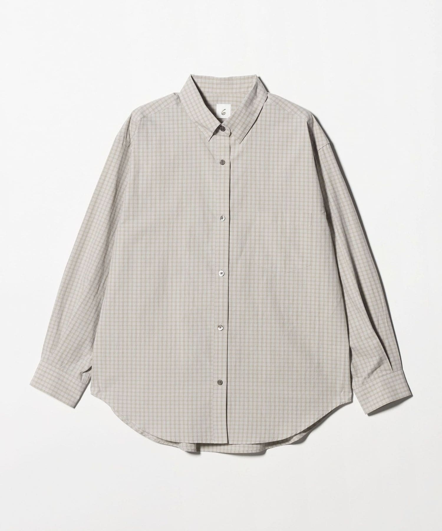 roku コットンチェックシャツ　ベージュ 今季新作！美品◾️＜6(ROKU)＞ロクコットン チェック シャツ