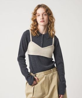 6(ROKU)/＜6(ROKU)＞ウールカシミヤ リブ ポロニット/ニット / セーター