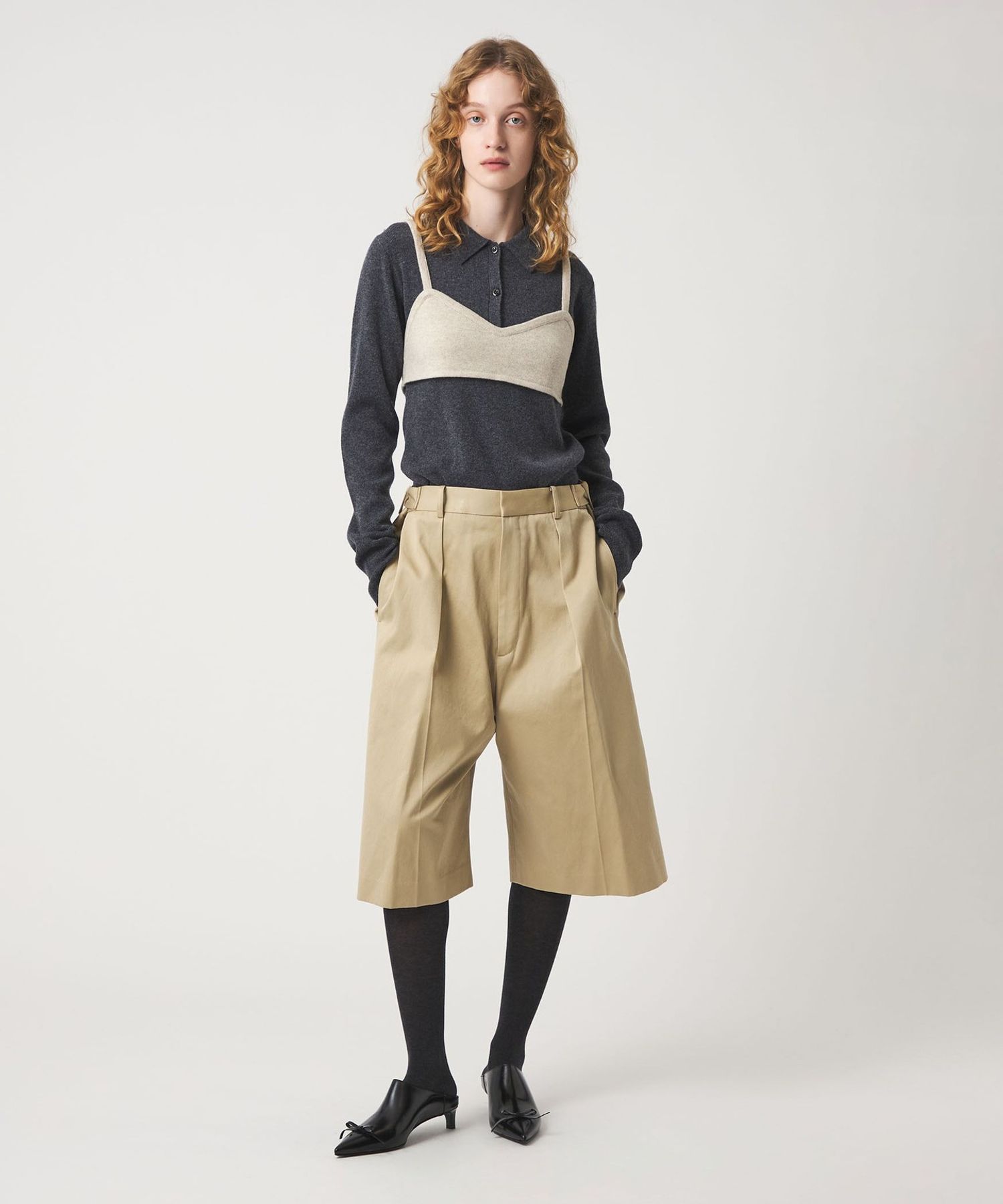 6(ROKU)＞ウールカシミヤ ブラニット