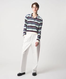 6(ROKU)/＜6(ROKU)＞ベロア ボーダー  ポロシャツ/Tシャツ / カットソー