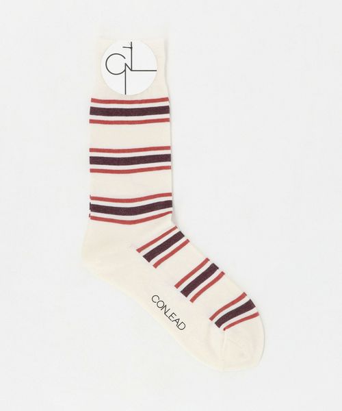 CONLEAD/【別注】＜CONLEAD for 6＞BORDER LINE SHORT SOCKT/ソックス/ソックス / 靴下