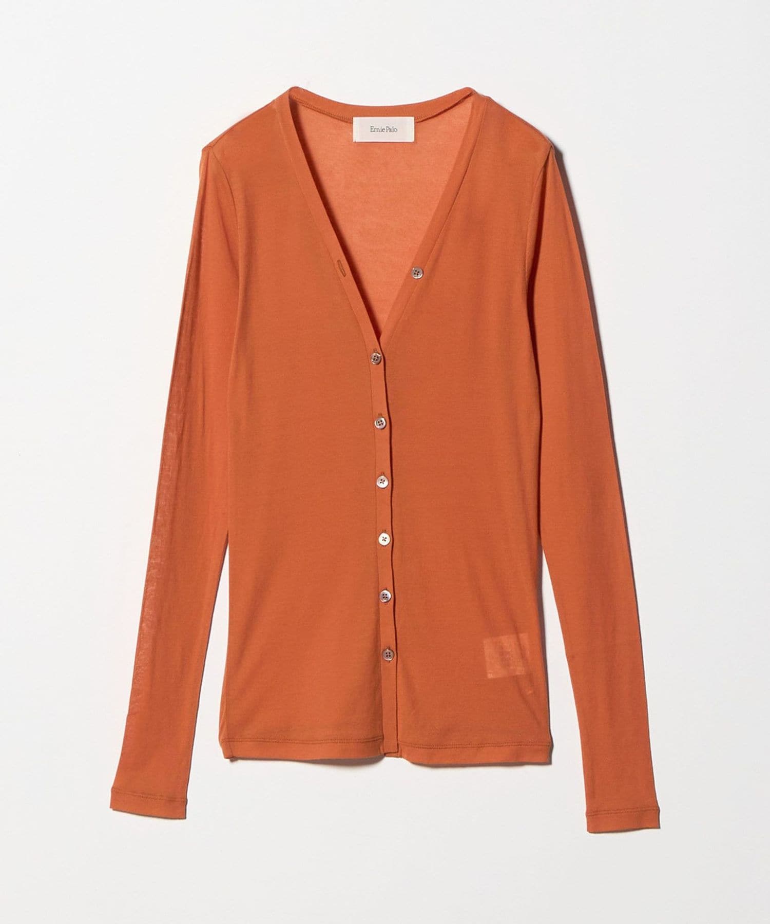 Ernie Palo＞SHEER RIB CARDIGAN/カーディガン