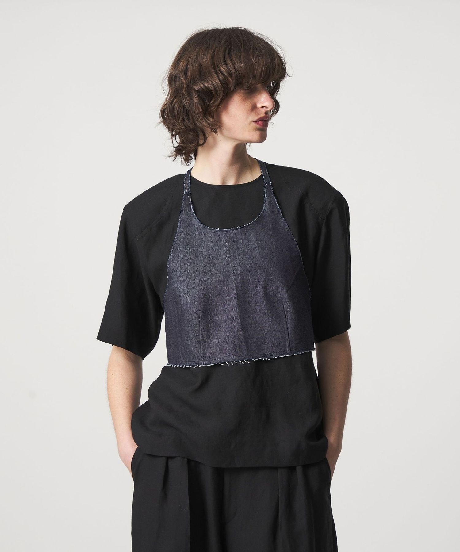 【Tu es mon Tresor】DENIM HALTER NECK TOP 別注】＜Tu es mon Tresor for 6＞DENIM HALTER NECK TOP/ホルターネック