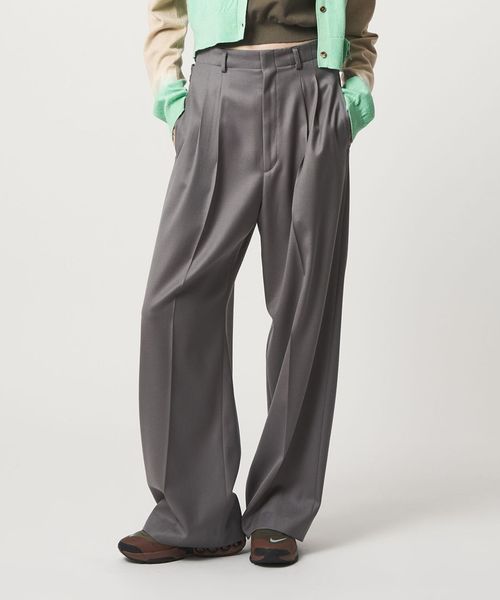 6(ROKU)/＜6(ROKU)＞ハイウエスト タック パンツ/スラックス