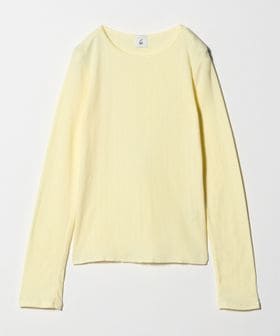 6(ROKU)/＜6(ROKU)＞パターンメッシュ  ロングスリーブ  プルオーバー/Tシャツ / カットソー
