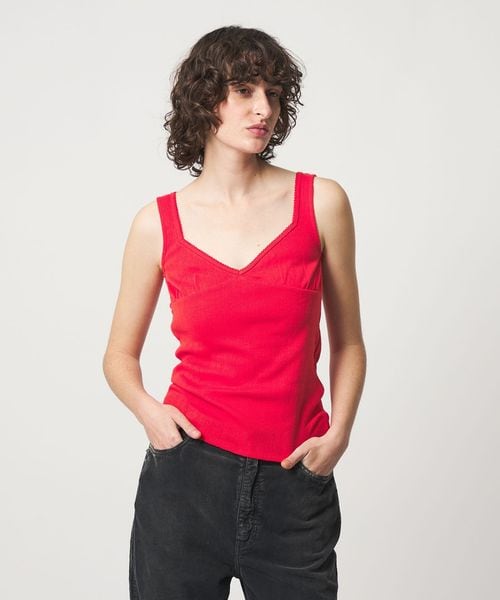 6(ROKU)/＜6(ROKU)＞パターンメッシュ キャミソール/タンクトップ / キャミソール