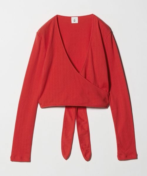 6(ROKU)/＜6(ROKU)＞パターンメッシュ カシュクール カーディガン/カーディガン / ボレロ