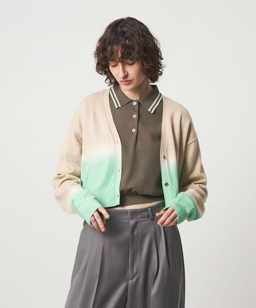 6(ROKU)/＜6(ROKU)＞コットン ウール グラデーション ダイ カーディガン/カーディガン / ボレロ