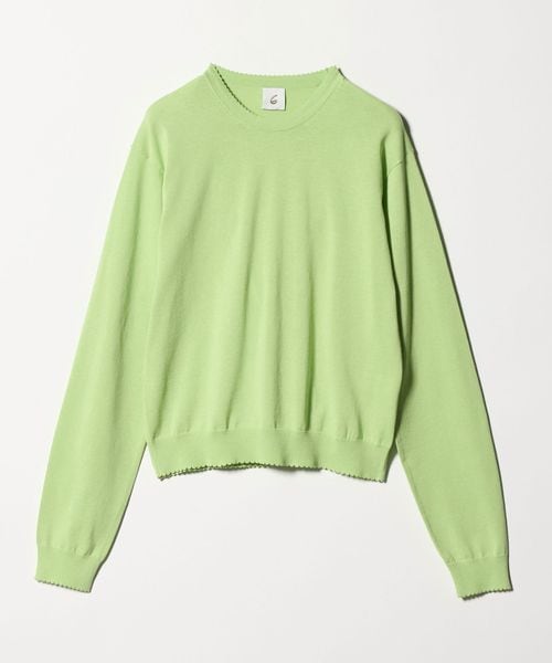 6(ROKU)/＜6(ROKU)＞ コットン ピコット クルーネック ニット/ニット / セーター