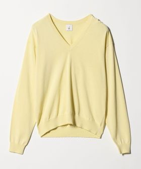 6(ROKU)/＜6(ROKU)＞ コットン ピコット  Vネック ニット/ニット / セーター