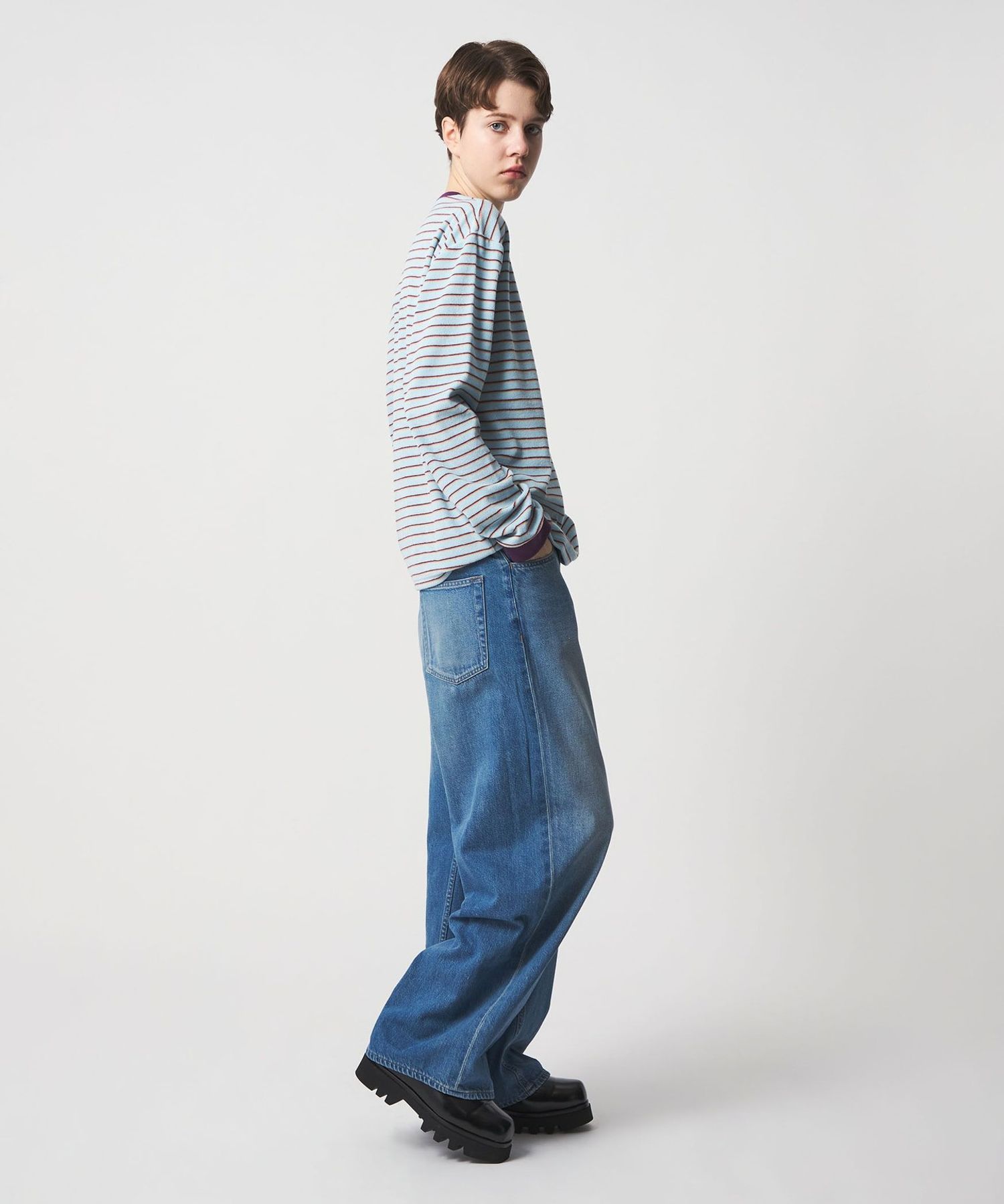 よさくページ 6(ROKU)＞コットン デニム パンツ