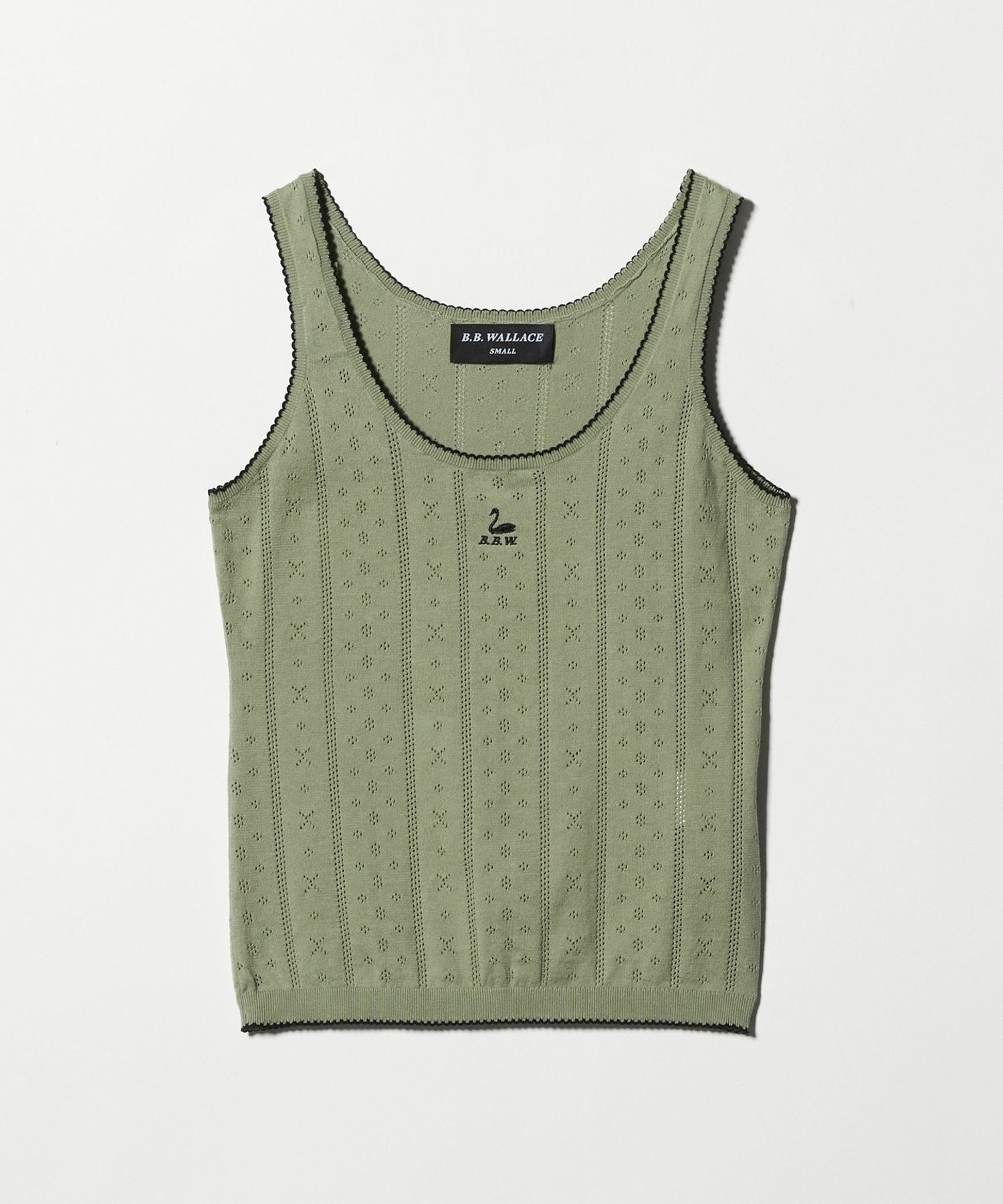 babylclub Crown key sleevelessタンクトップ B.B.Wallace＞POINTELLE TANK TOP/タンクトップ