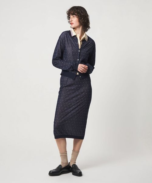 6(ROKU)/＜6(ROKU)＞コットンナイロン ドット ジャガード スカート/ミモレ / ロング