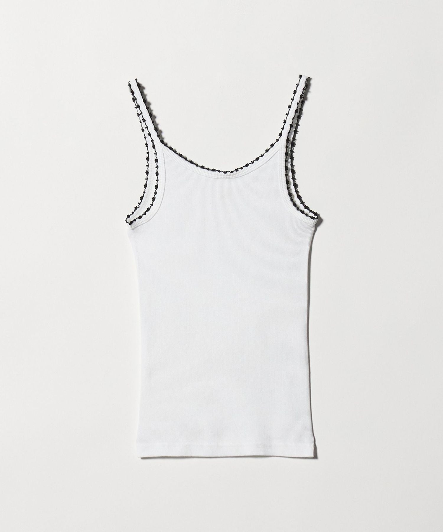 babaco＞RIBBED TCAMISOLE W/EMB/キャミソール