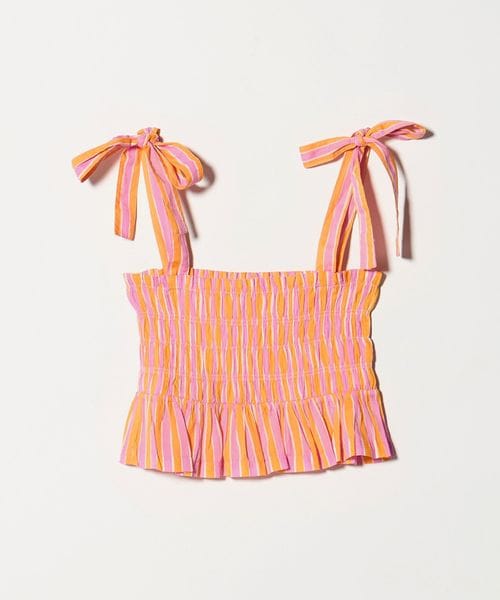 SARA MALLIKA/＜Sara mallika＞STRIPE SHRING TOP/トップス/タンクトップ / キャミソール