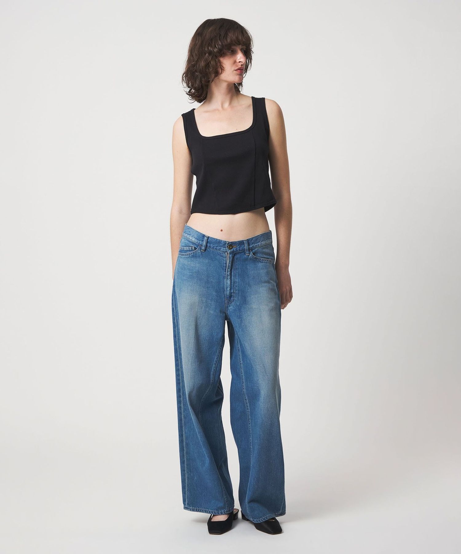 6(ROKU)＞コットン クロップド タンクトップ