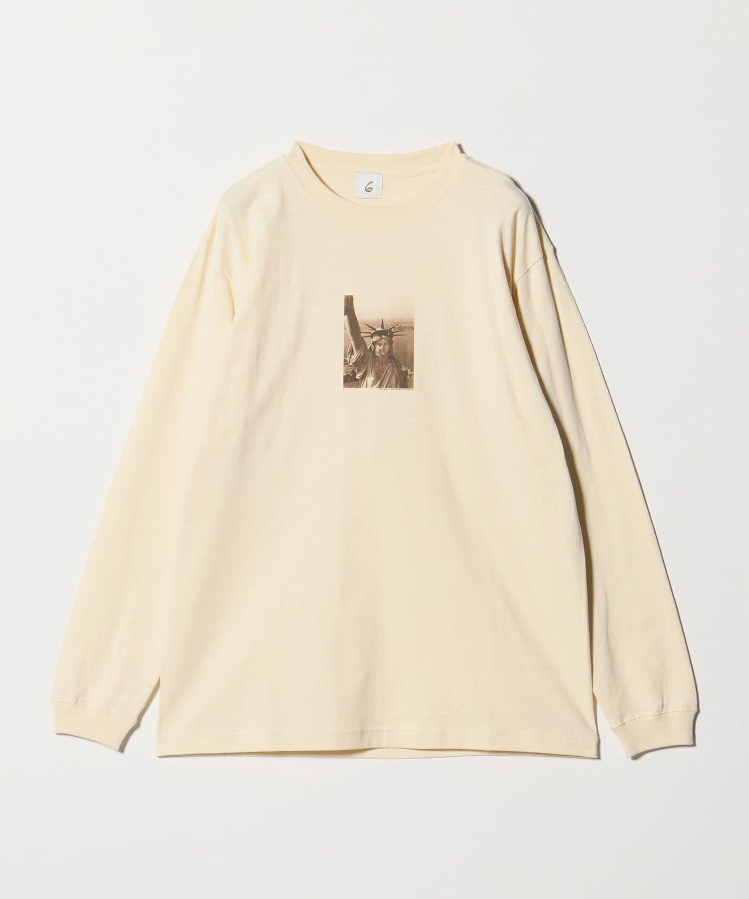 6 ROKU ライン　スリーブ　ロングTシャツ 6(ROKU)＞コットン ボーダー ロングスリーブTシャツ 24AW（Tシャツ