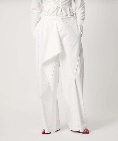 6(ROKU)/＜6(ROKU)＞コットン サテン ラッフル イージーパンツ/その他パンツ