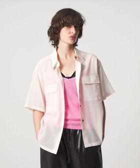 6(ROKU)/＜6(ROKU)＞コットン スケ ショートスリーブ シャツ/シャツ / ブラウス