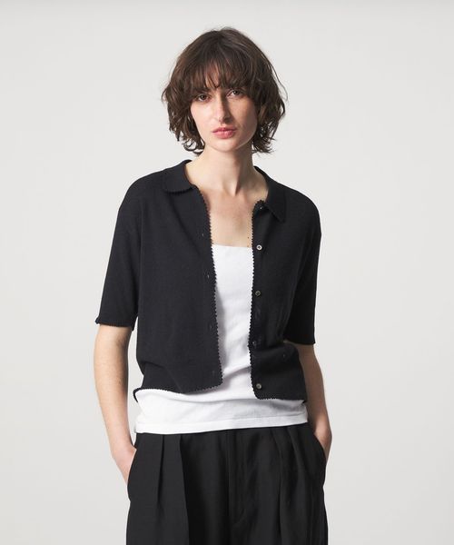 6(ROKU)/＜6(ROKU)＞ピコット ニット カーディガン/カーディガン / ボレロ