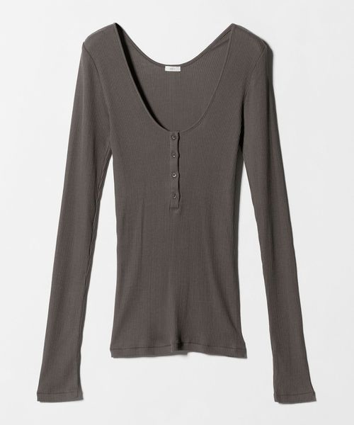 MALU/＜MALU＞PALMA HENLEY NECK LONG SLEEEVE TOP/トップス/Tシャツ / カットソー