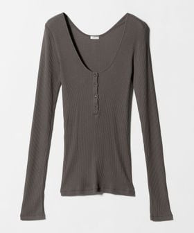 MALU/＜MALU＞PALMA HENLEY NECK LONG SLEEEVE TOP/トップス/Tシャツ / カットソー